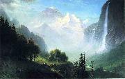 Albert Bierstadt Staubbach Falls, Near Lauterbrunnen, Switzerland Spain oil painting artist